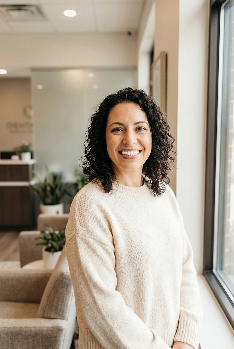 Smiling patient after cosmetic dentistry treatment at myDental