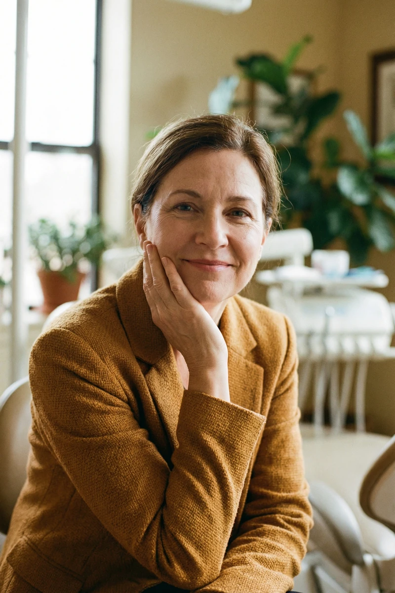 Patient feeling relieved after TMJ disorder treatment at myDental