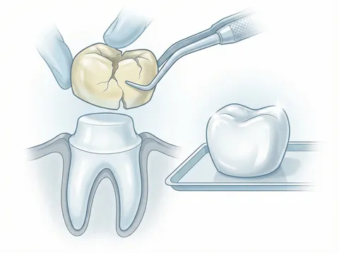 Crown and bridge repair and replacement illustration
