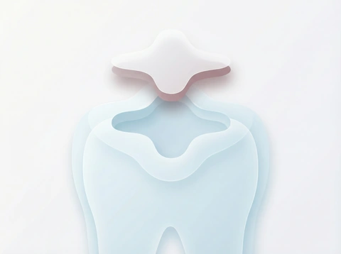 Dental inlay and onlay illustration showing conservative tooth restoration