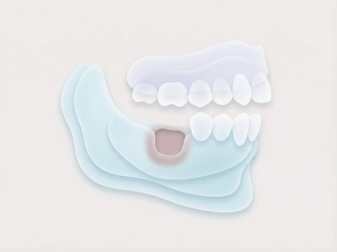 Immediate dentures illustration for same-day tooth replacement